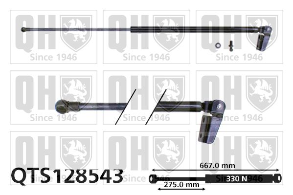 QUINTON HAZELL Газовая пружина, крышка багажник QTS128543